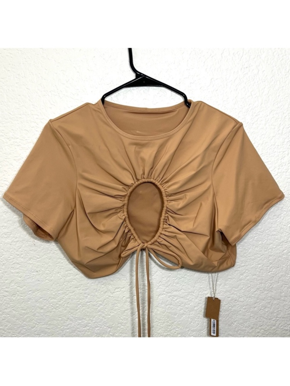 Skims Recycled Swim Ruched T-Shirt Tan Size 3X